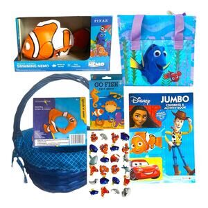 Finding Nemo Gift Basket | RC Toy, Swim Ring, Coloring Book, Stickers & More